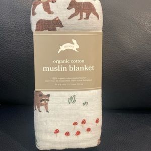 Organic cotton Muslin blanket bear buddies